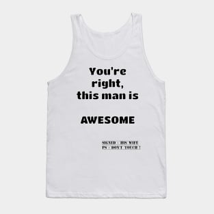 Humour marriage awesome man Tank Top